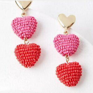 Ombre Heart Statement Earrings